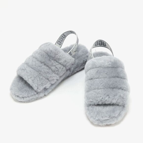 UGG Shoes - UGG Fluff Yeah Gray Slide - Size 7